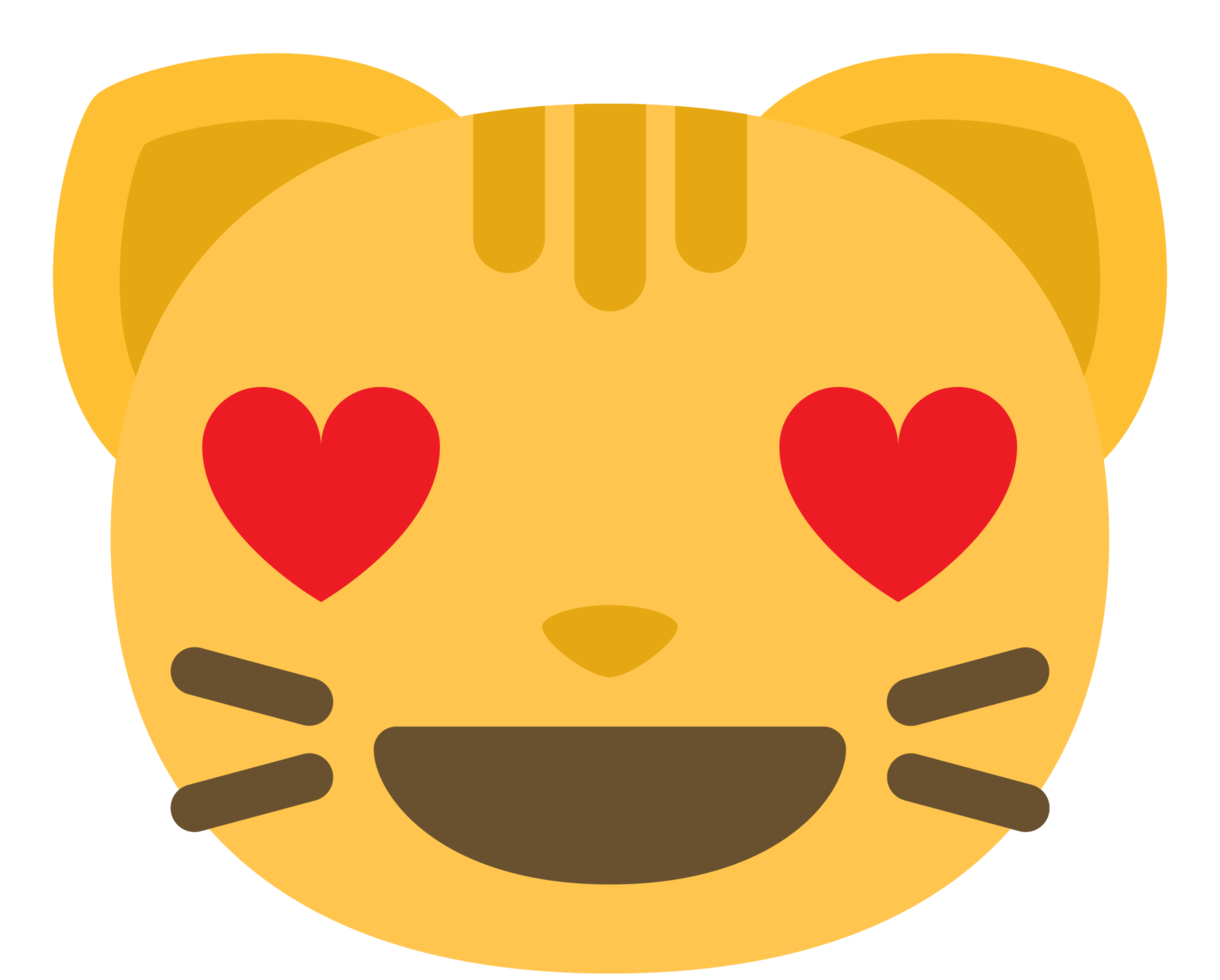 Emoji cat face love png