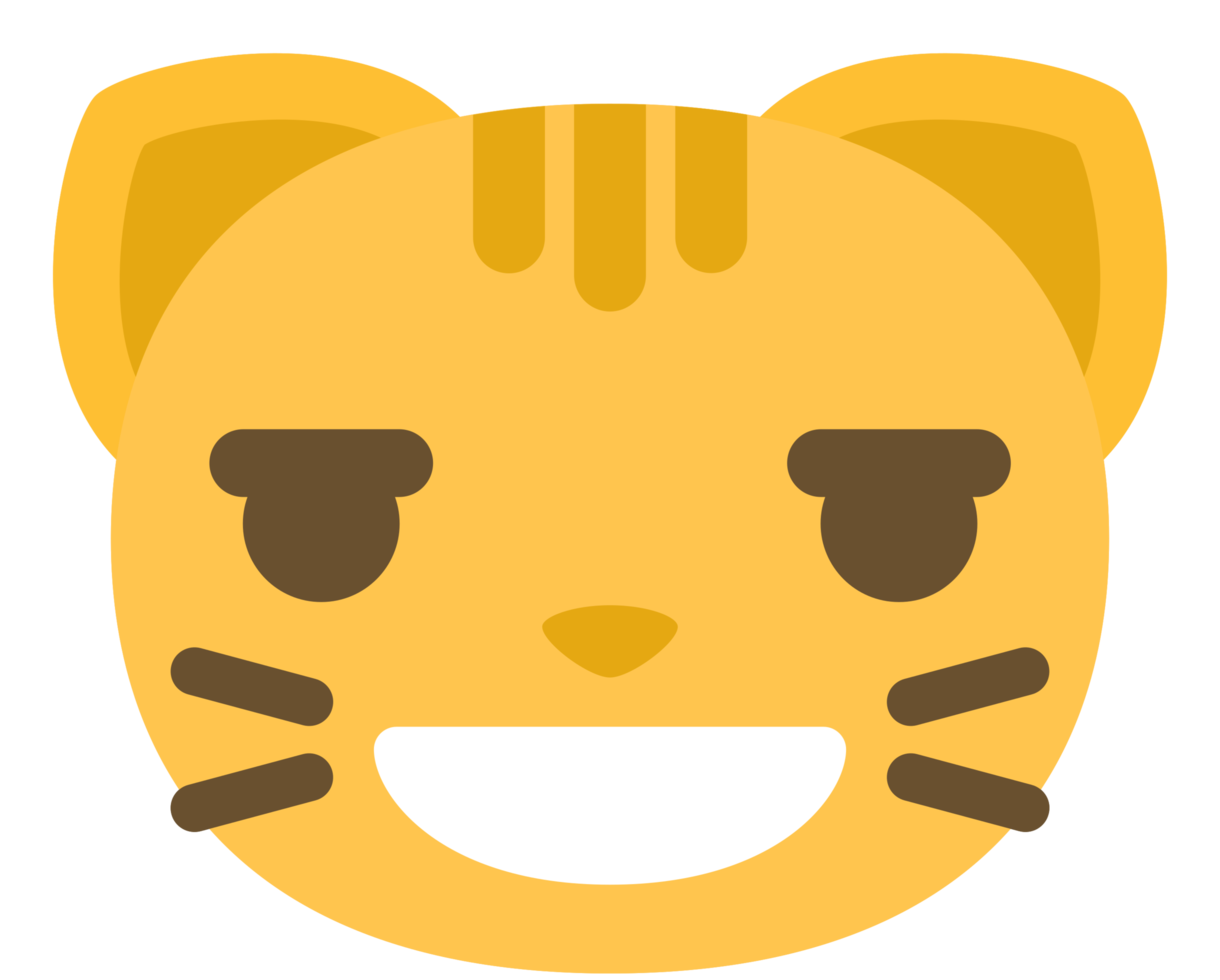 risata faccia di gatto emoji png