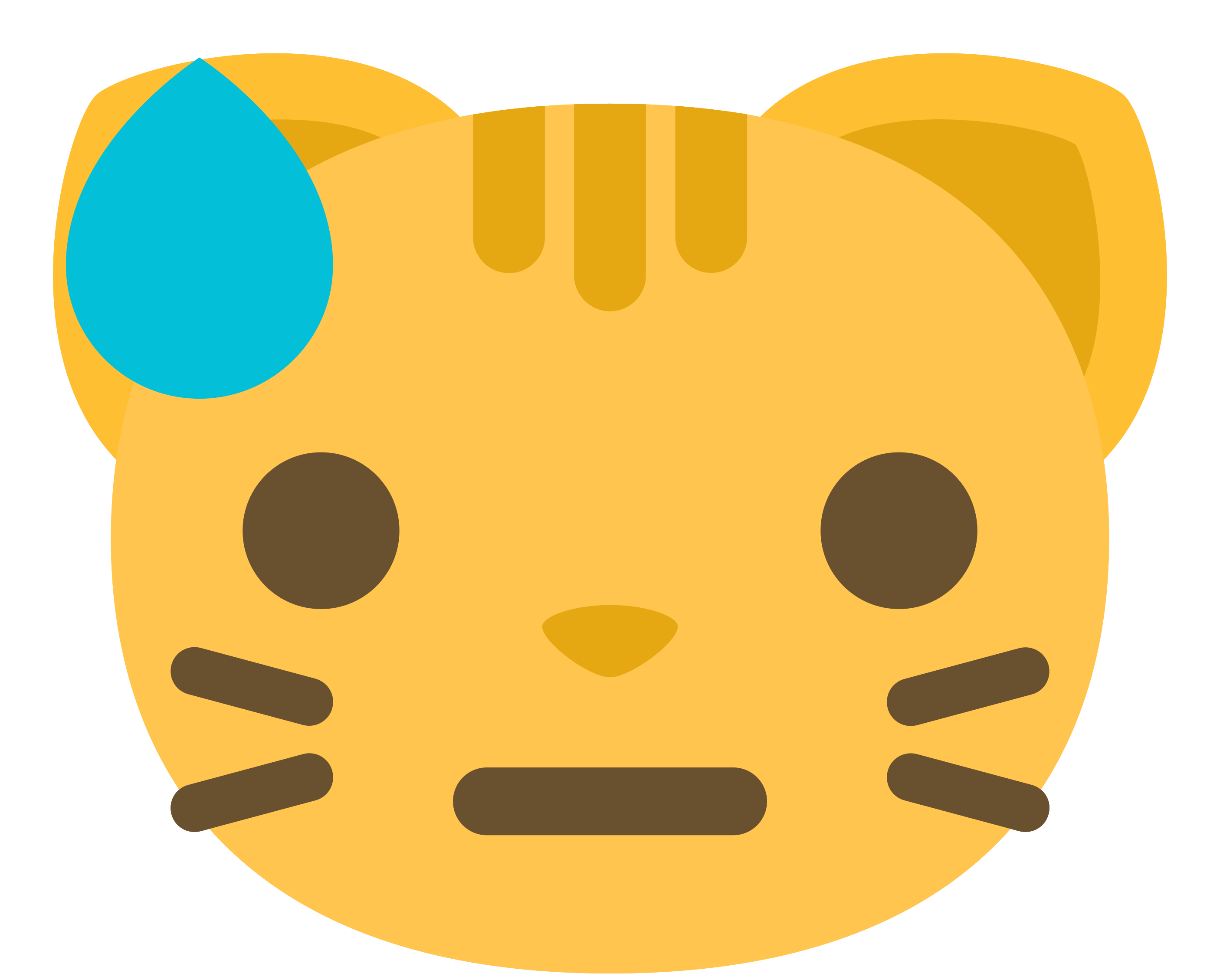 Emoji cat face sweat 1199189 PNG