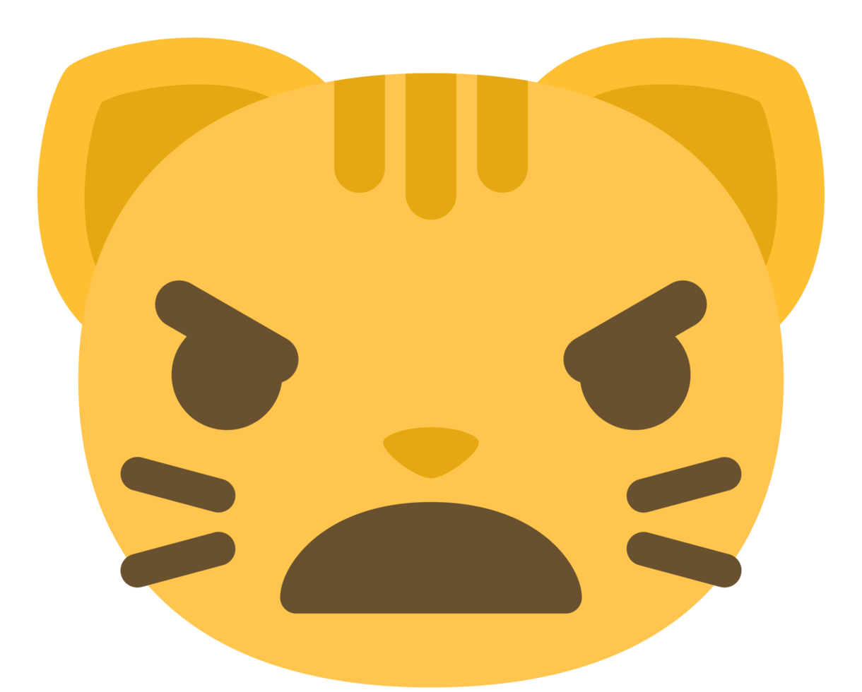 emoji gato cara enojado png