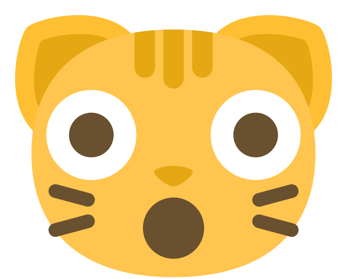 Emoji cat face shocked png