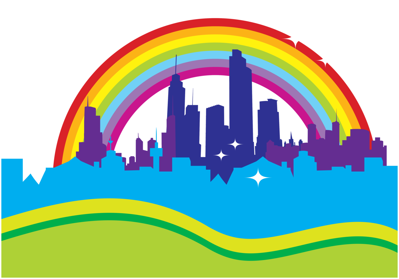 arcoiris de la ciudad png