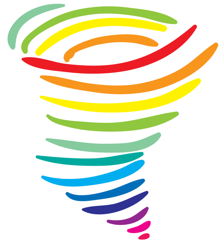 tornade arc-en-ciel png