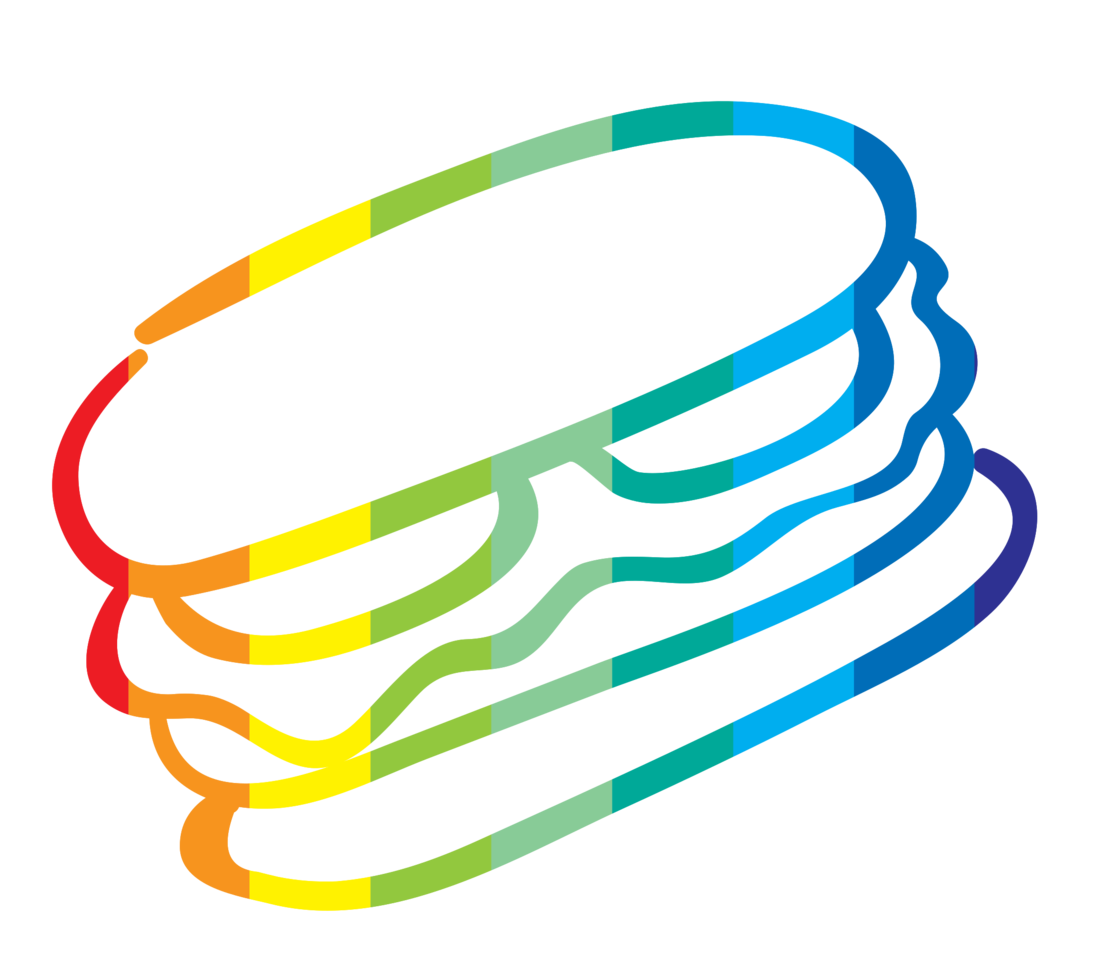 Food with outline rainbow png