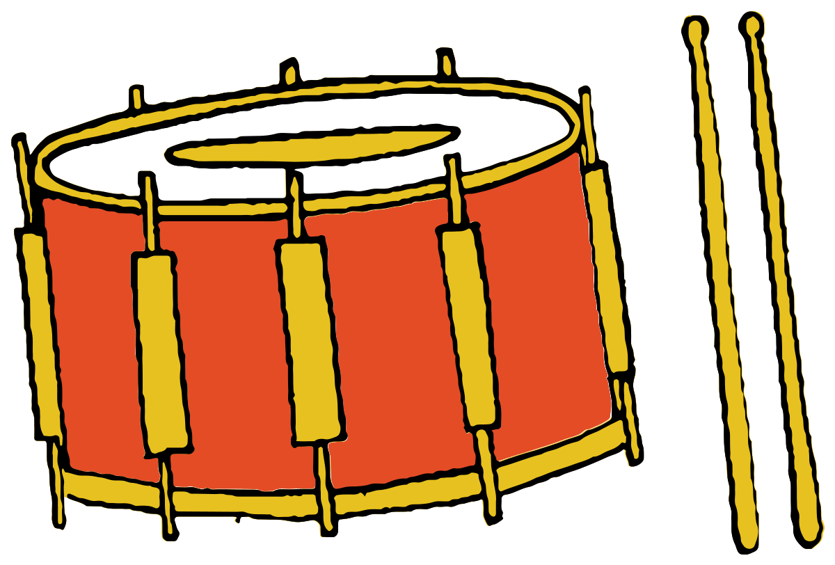 Hand drawn music instrument drum png