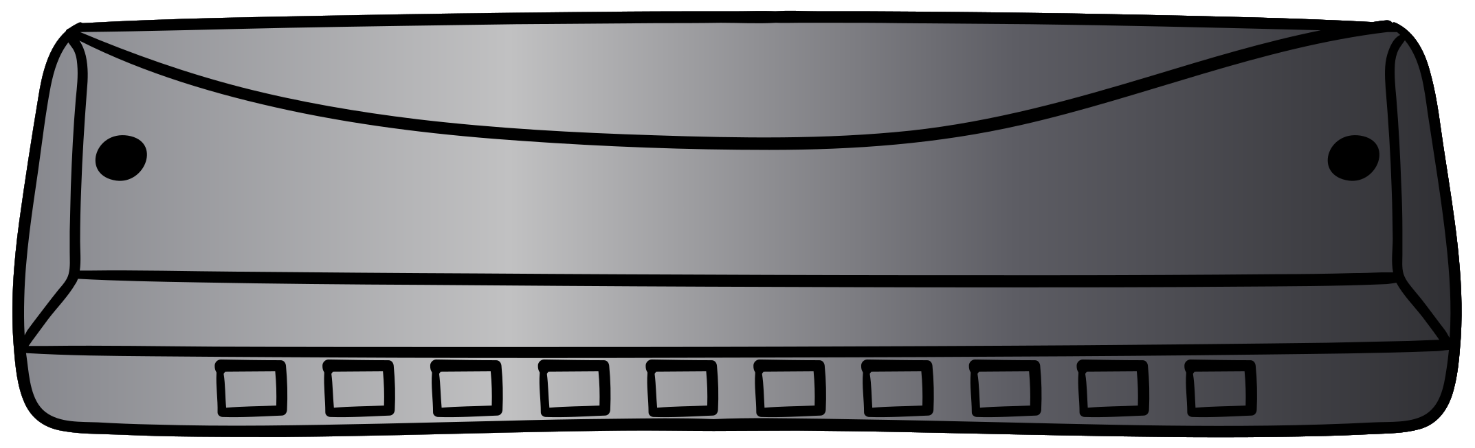 Hand drawn harmonica png