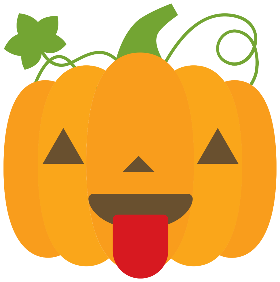 emoji citrouille tounge png