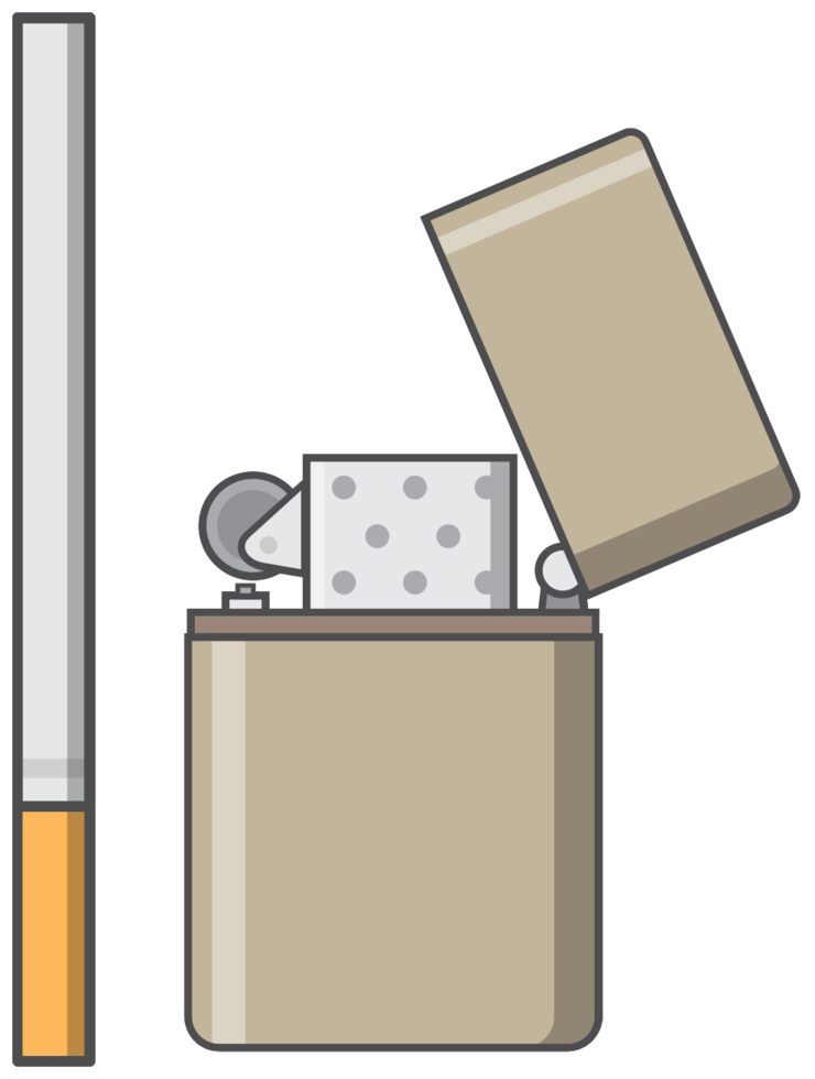 cigarette et briquet png