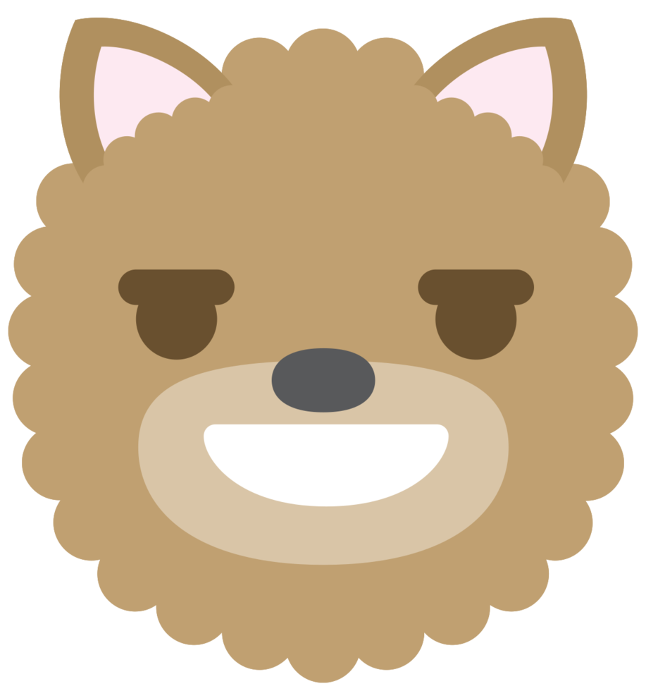 sorriso di faccia di cane emoji png