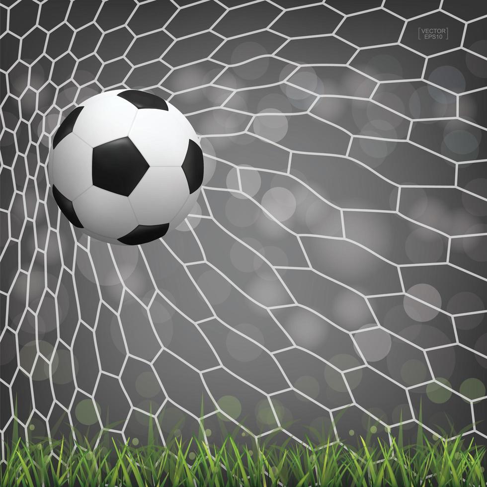 Soccer ball or football in soccer goal 1200616 Vector Art at Vecteezy