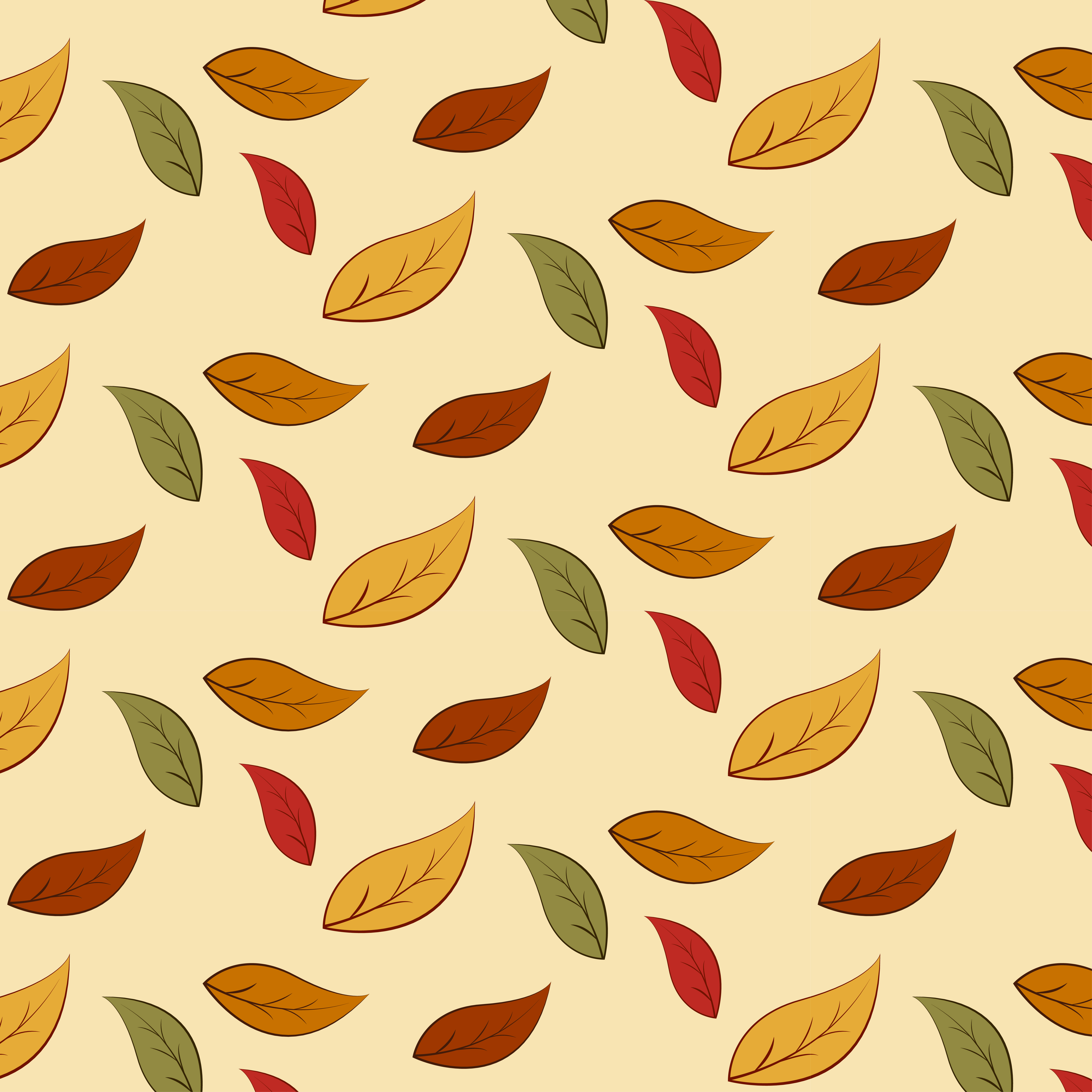Autumn leaves pattern 1200621 Vector Art at Vecteezy