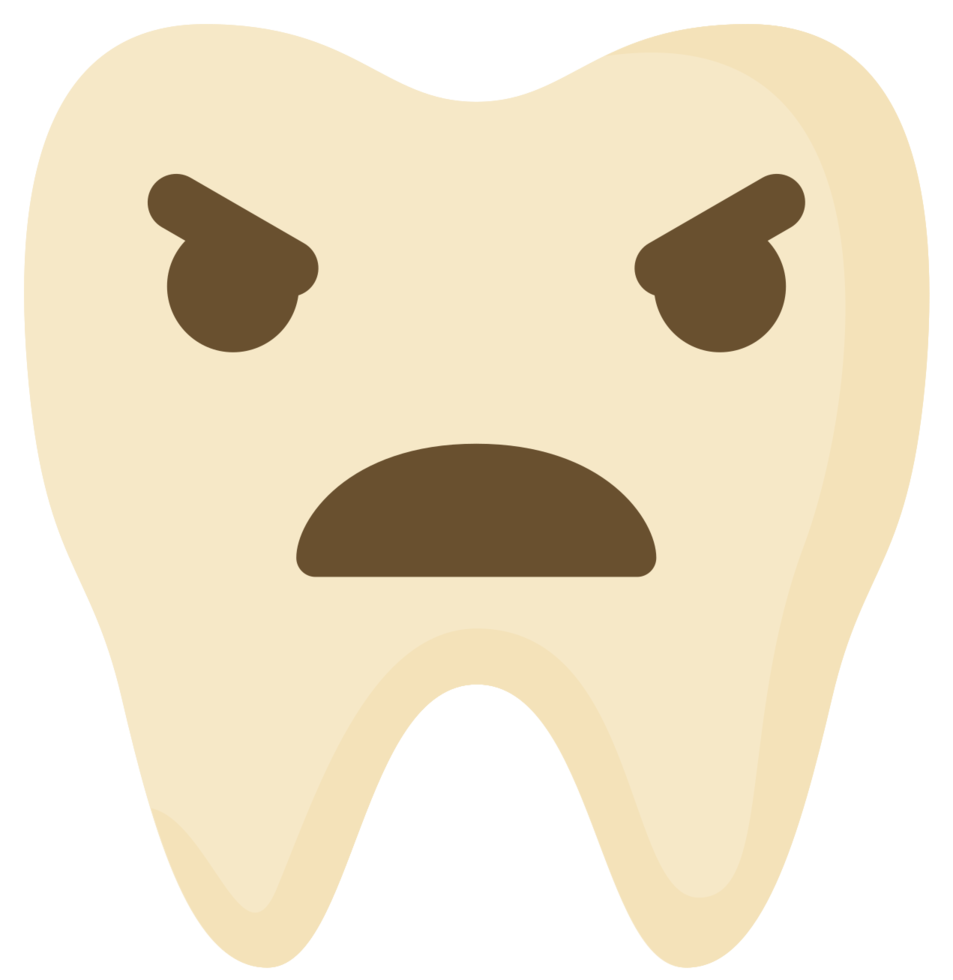 Emoji tooth angry png