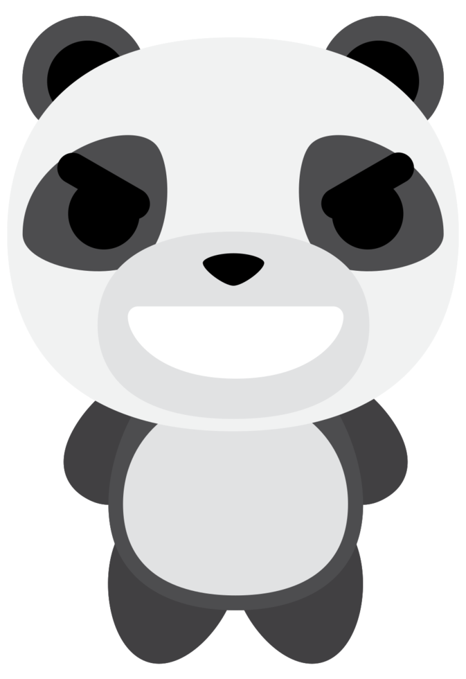 Emoji panda angry evil png