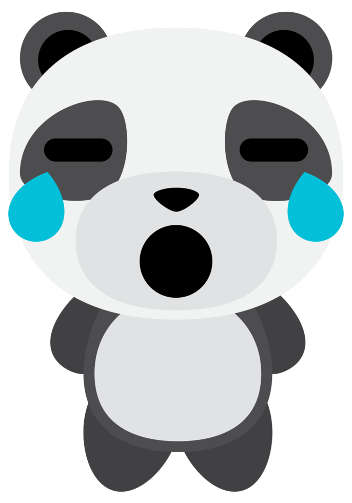 emoji panda gråta png