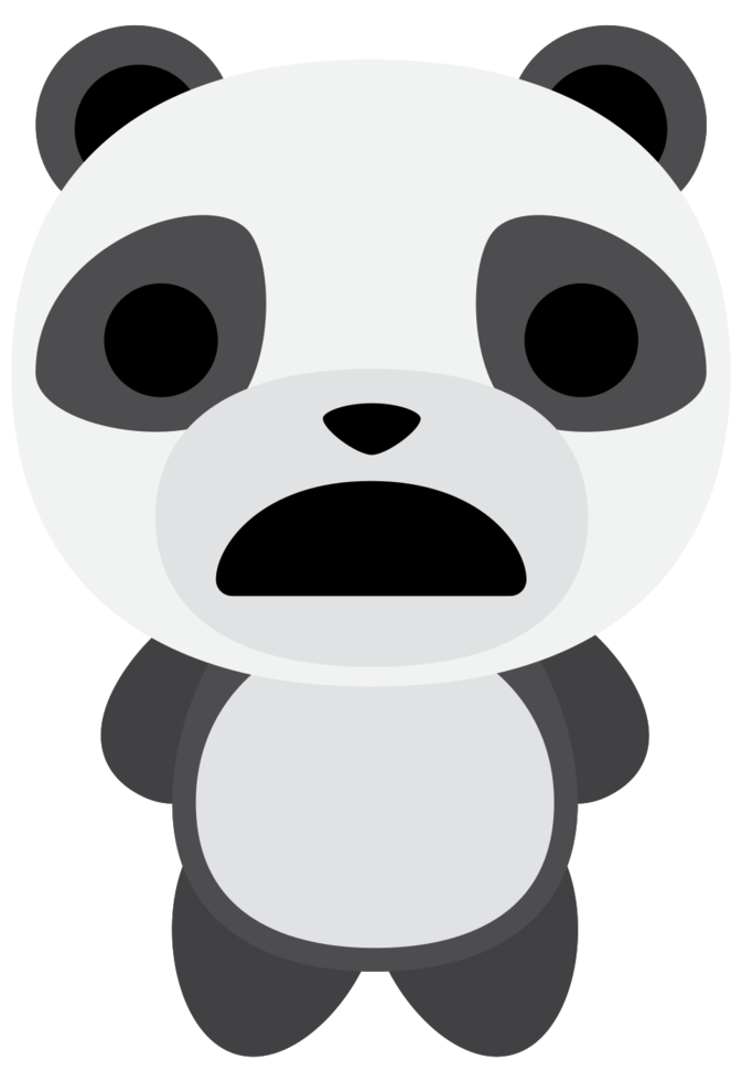 Emoji panda sad png