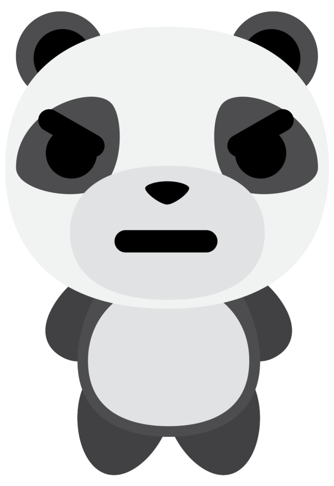 Emoji panda angry png