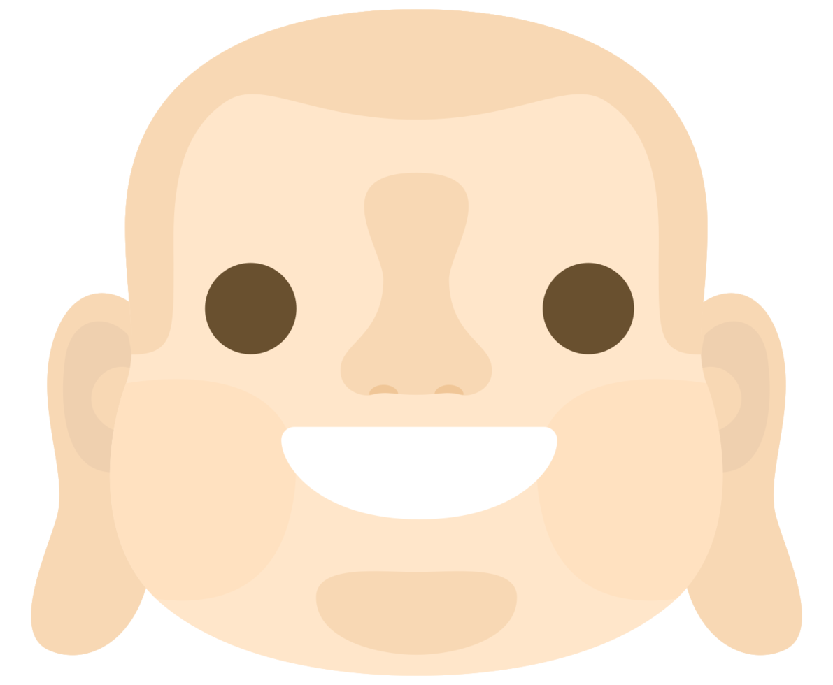 Emoji Buddha Gesicht großes Lächeln png
