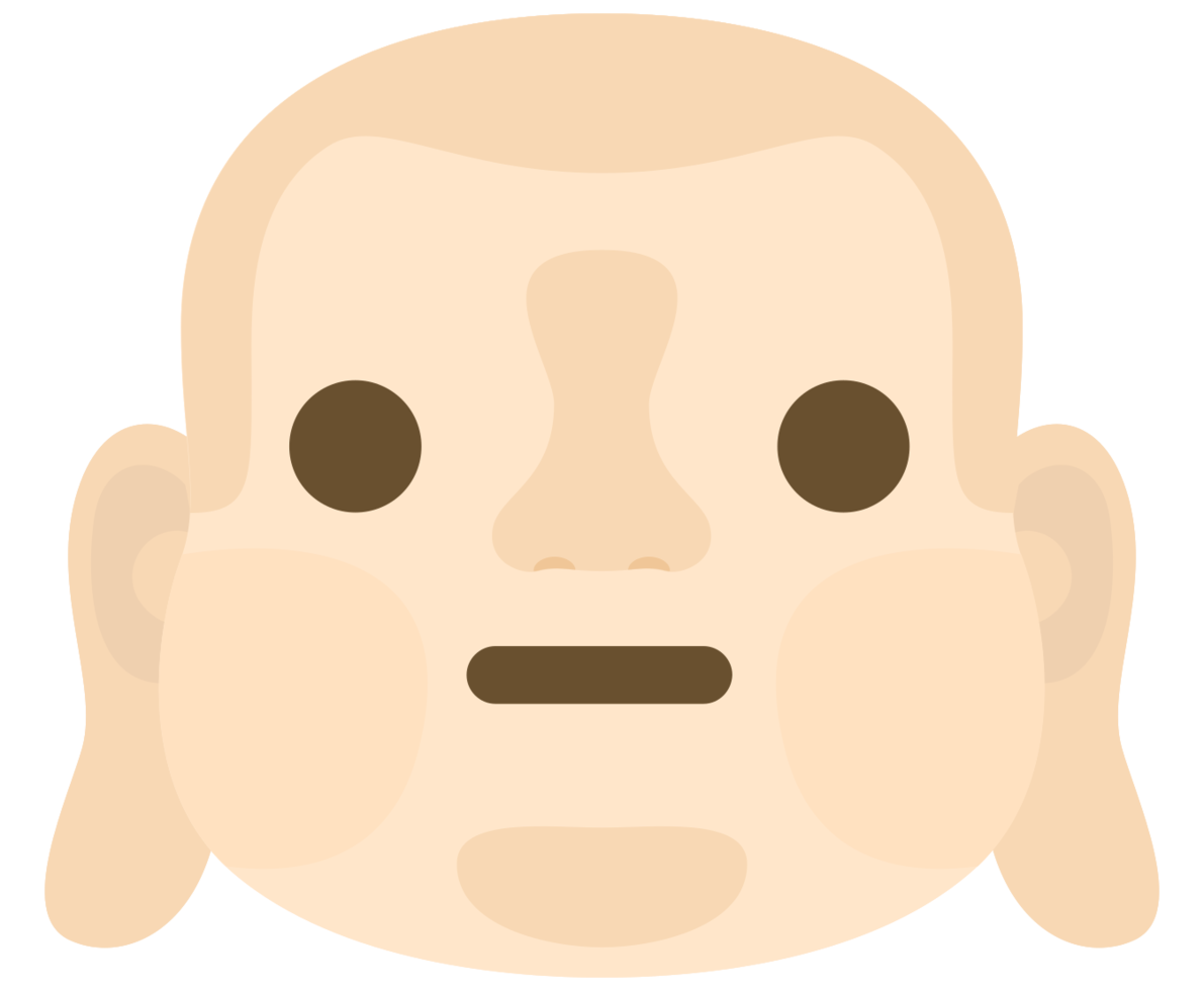 Emoji Buddha Gesicht keinen Ausdruck png