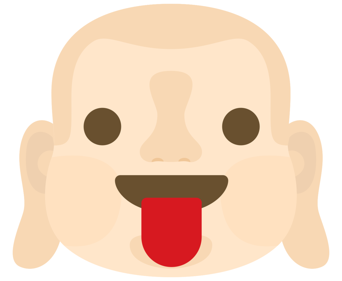 Emoji Buddha Gesicht Zunge png