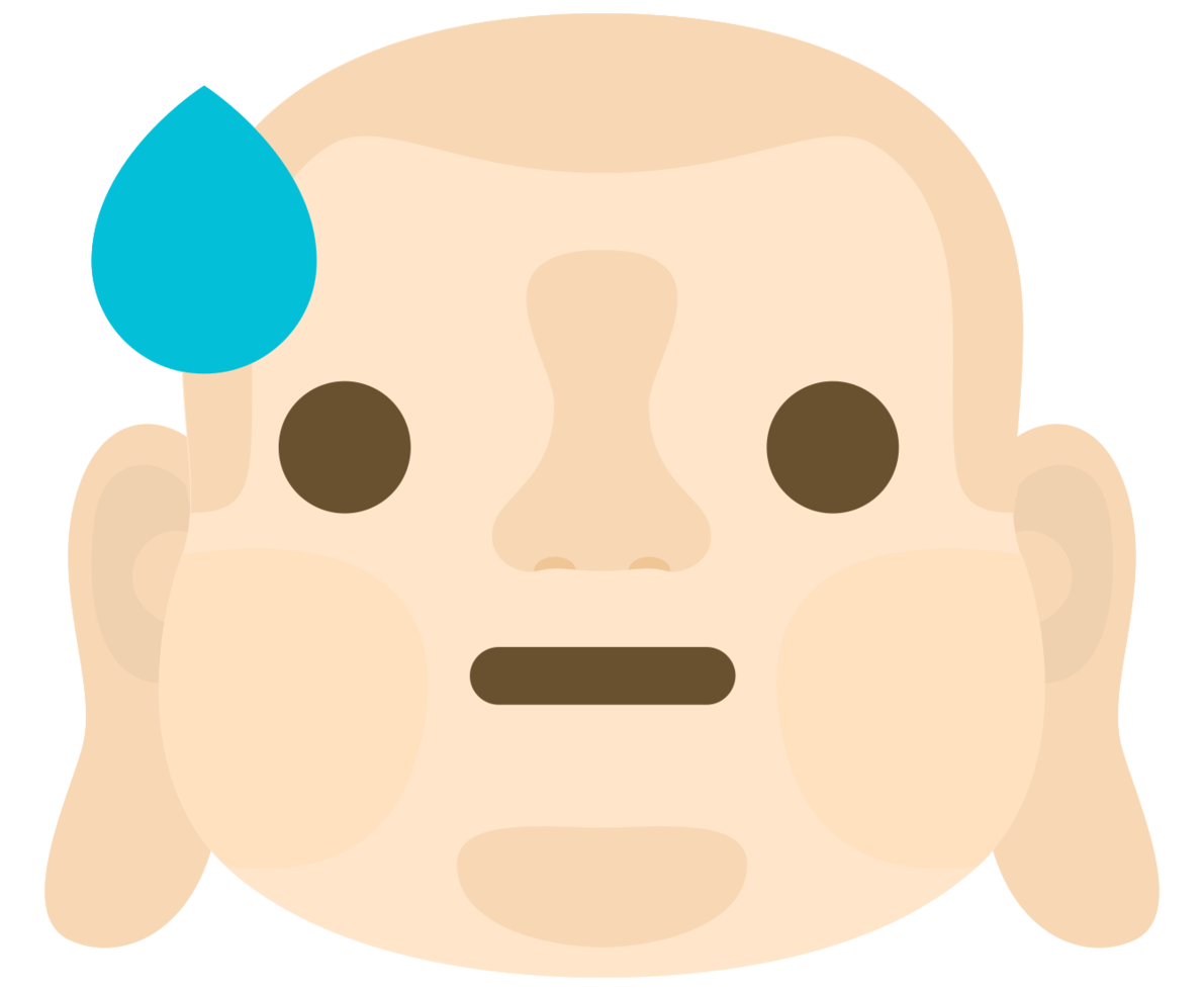 Emoji buddha face sweat png