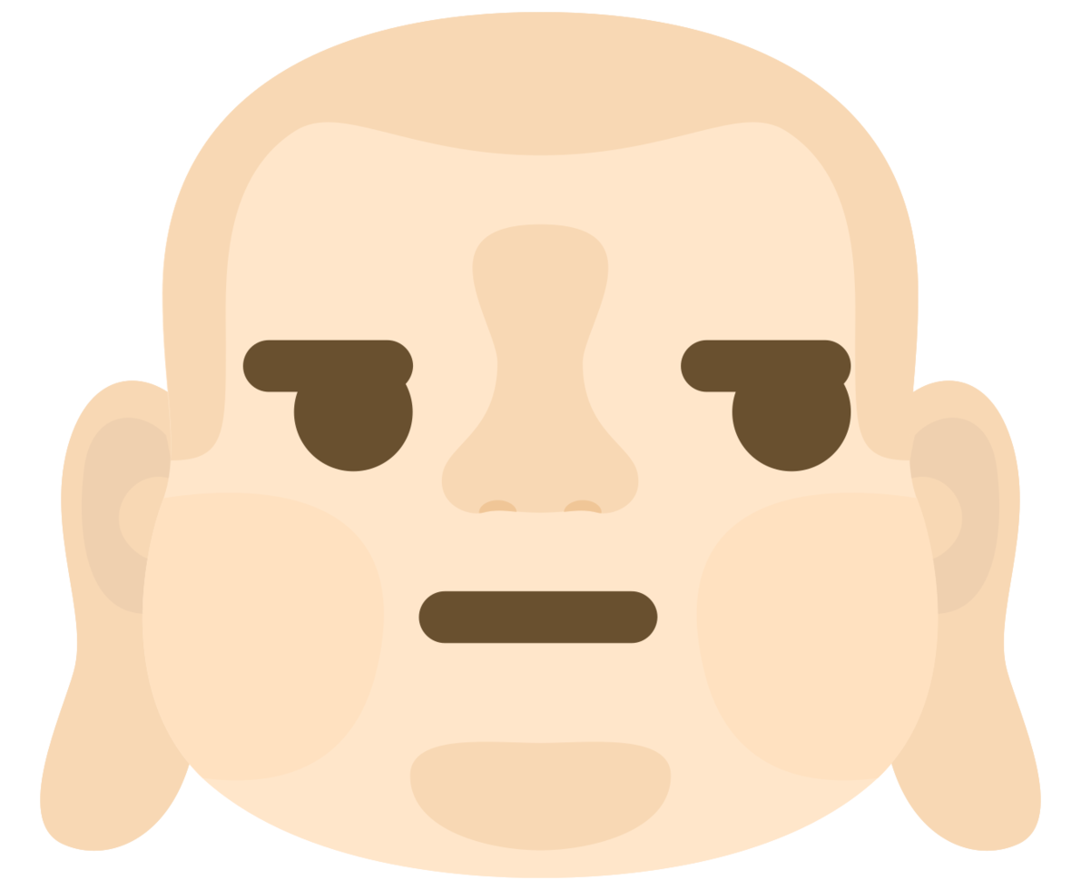 Emoji buddha face smirk png