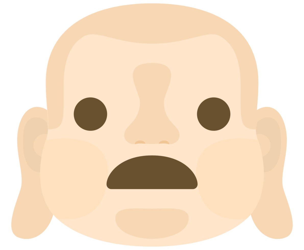 Emoji Boeddha gezicht snakt naar adem png