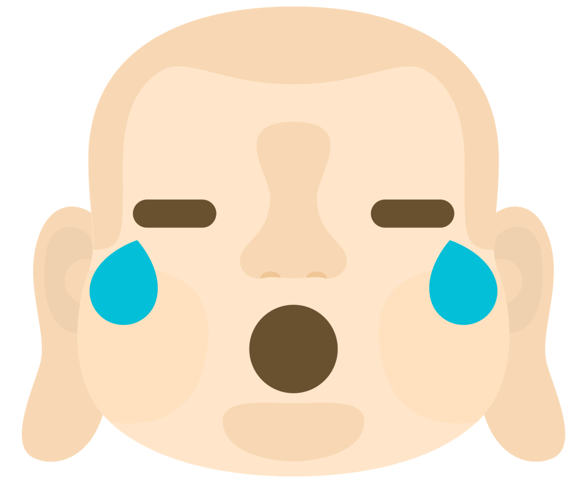 Emoji buddha face cry png