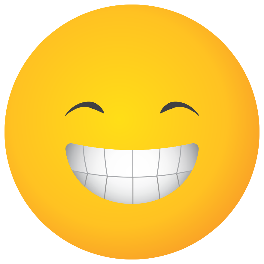 Emoji face big smile png