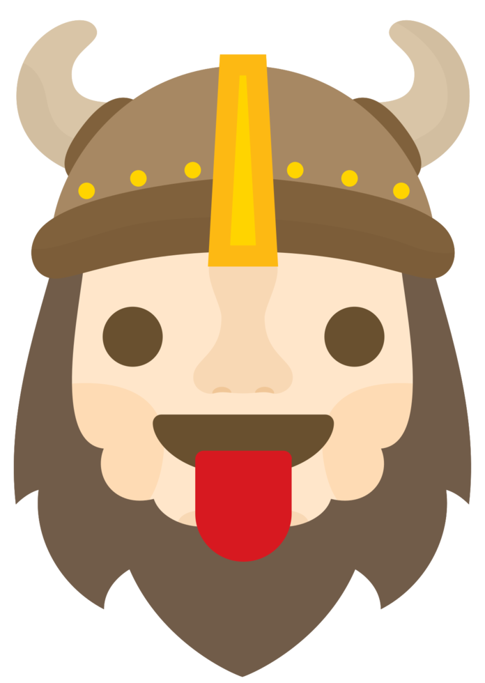 Emoji viking tongue png