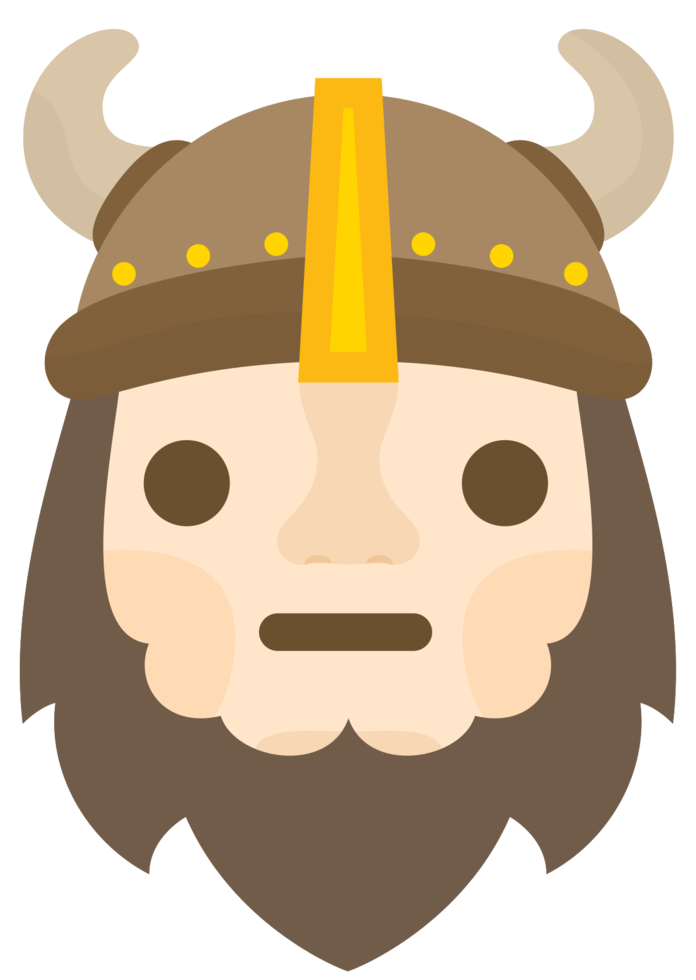 Emoji viking neutral png