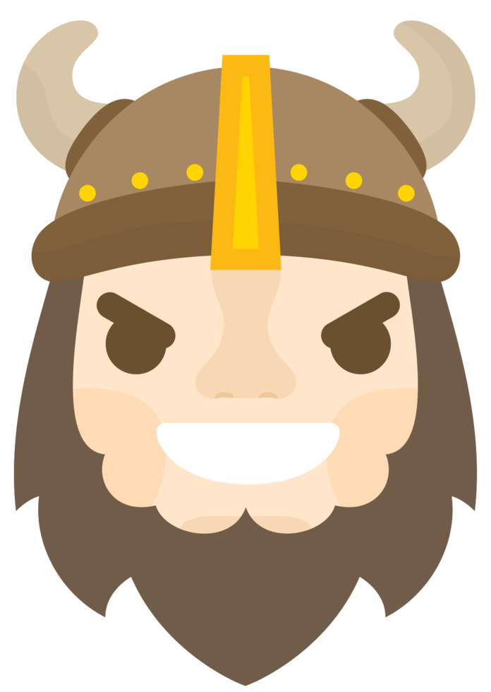 Emoji viking evil smile png