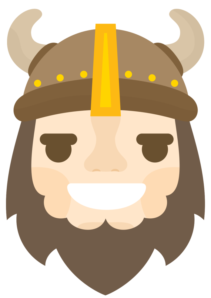 Emoji viking smile png