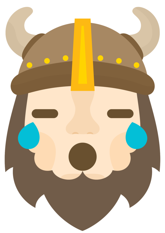 Emoji viking cry png