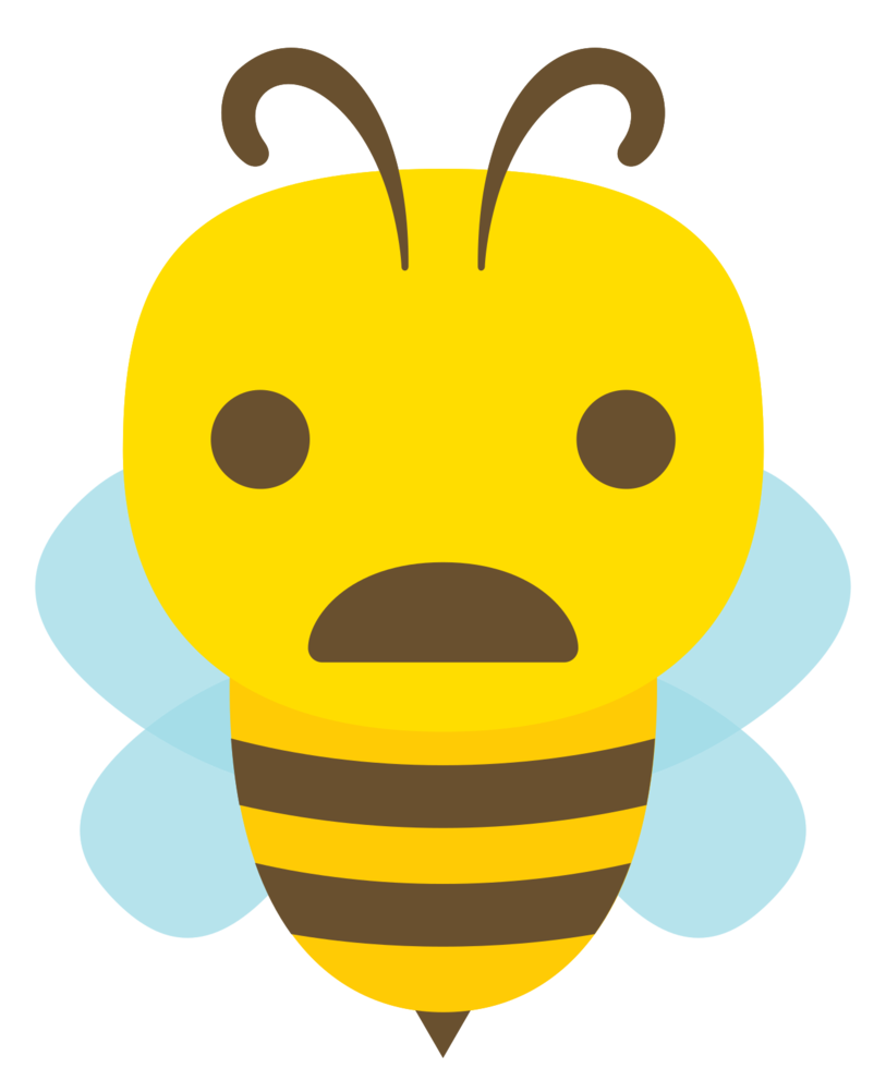 dessin animé abeille emoji triste png