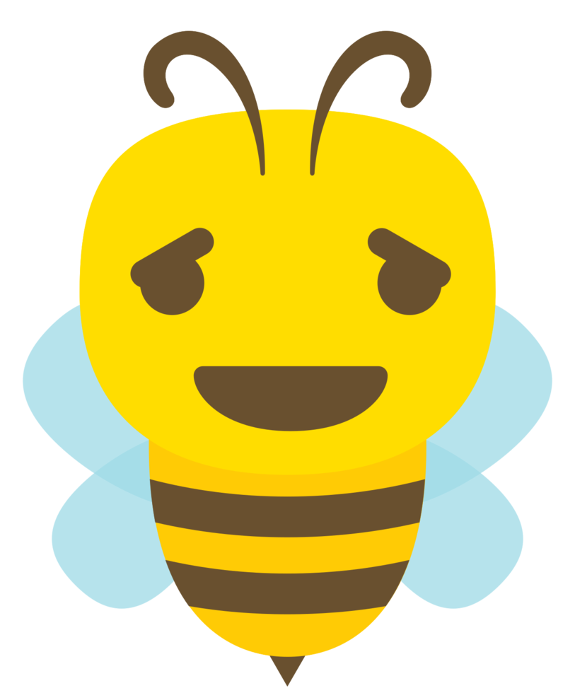 Emoji bee cartoon relieved 1202952 PNG