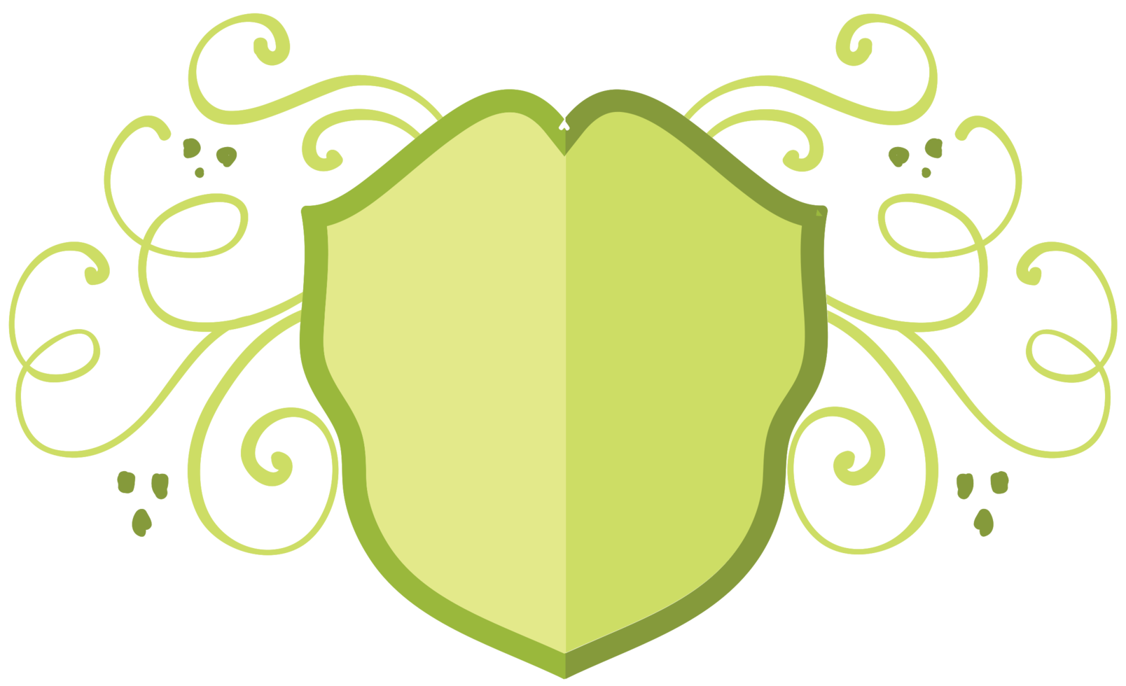 Crest shield floral png