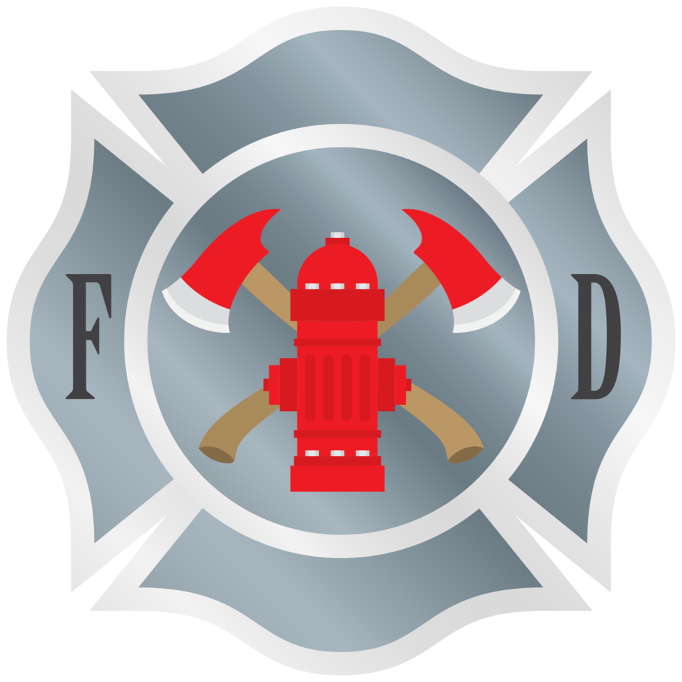 Crest firefighter emblem png