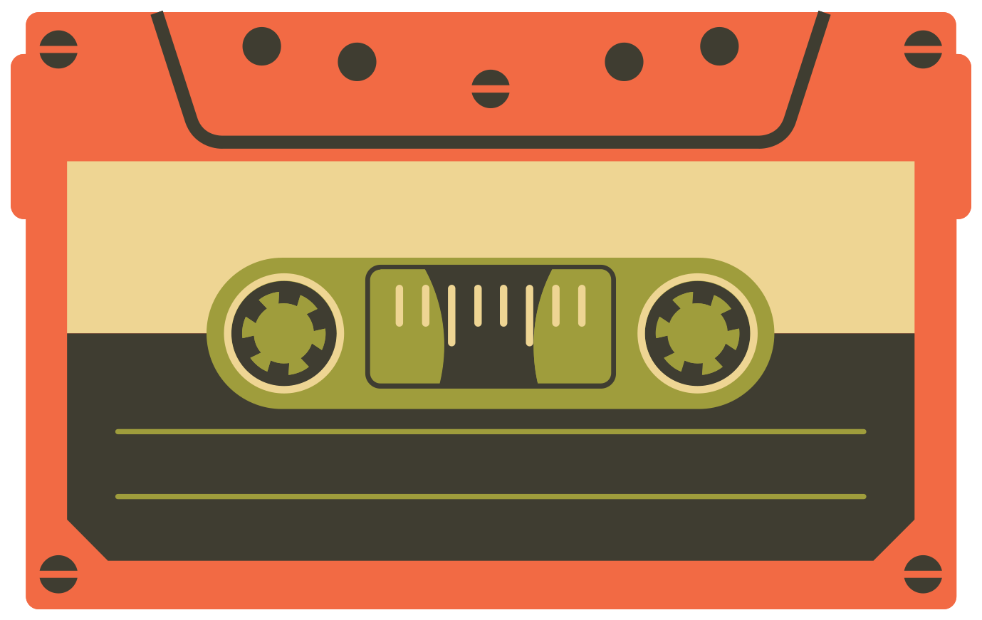 cinta de cassette vintage png