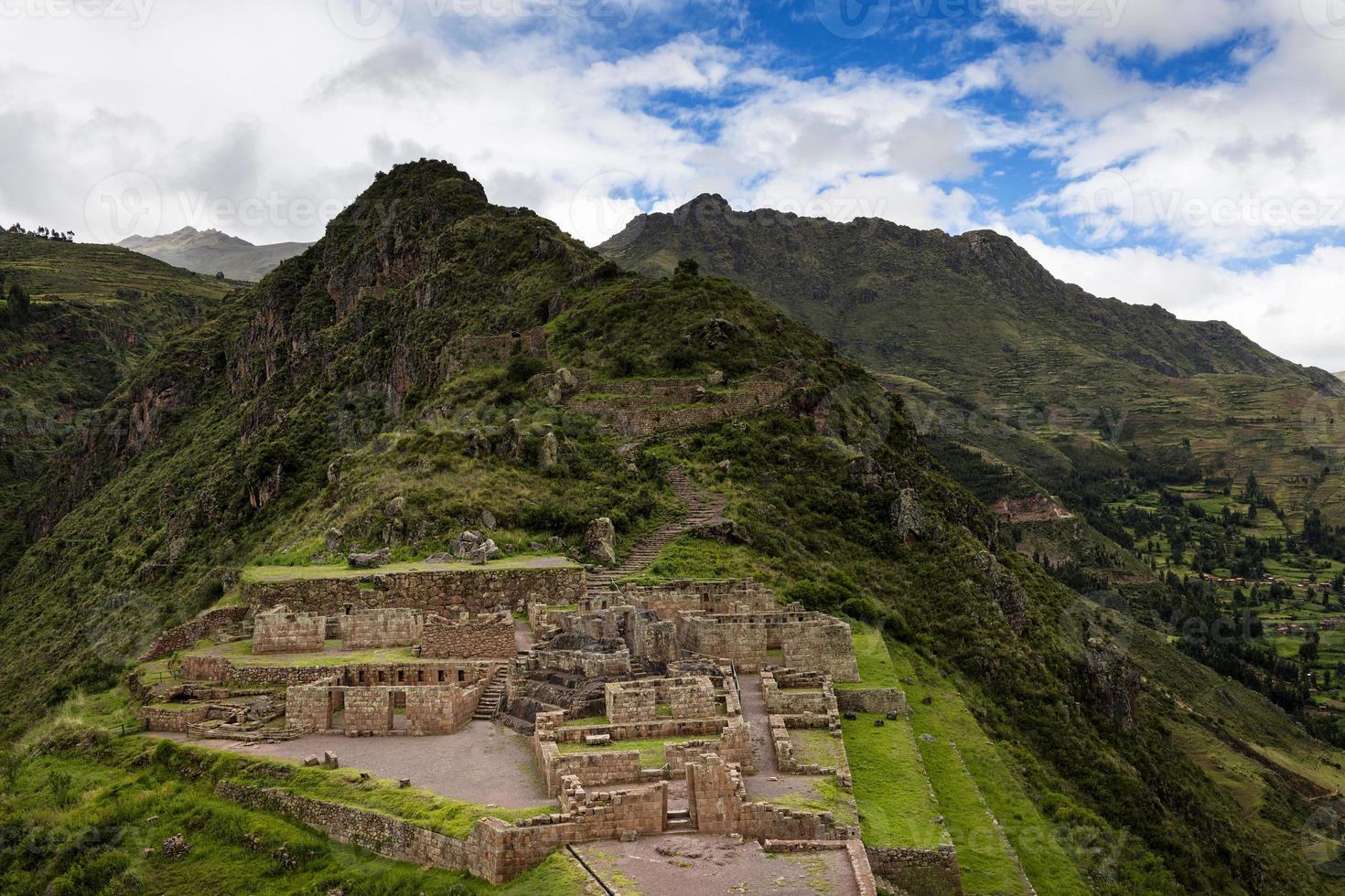 Inca Ruins in Pisac, Peru photo