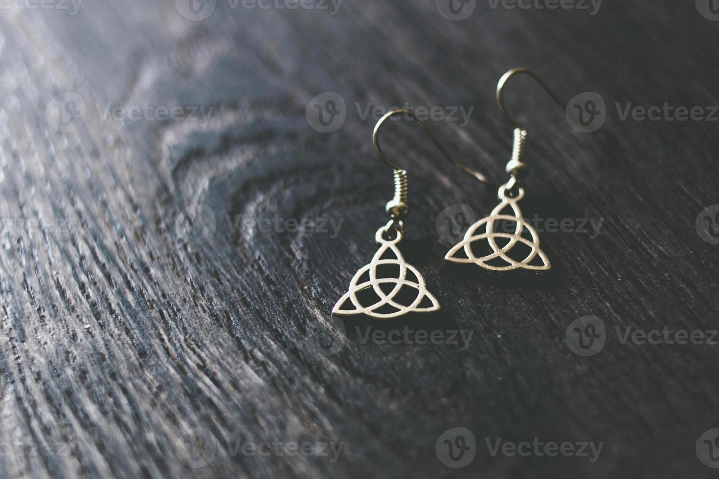 Silver celtic earrings photo