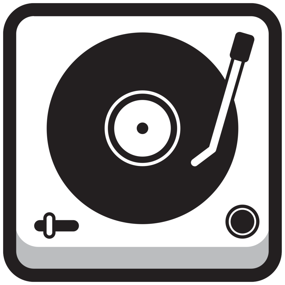 rund fyrkantig musikikon dj turn bord png