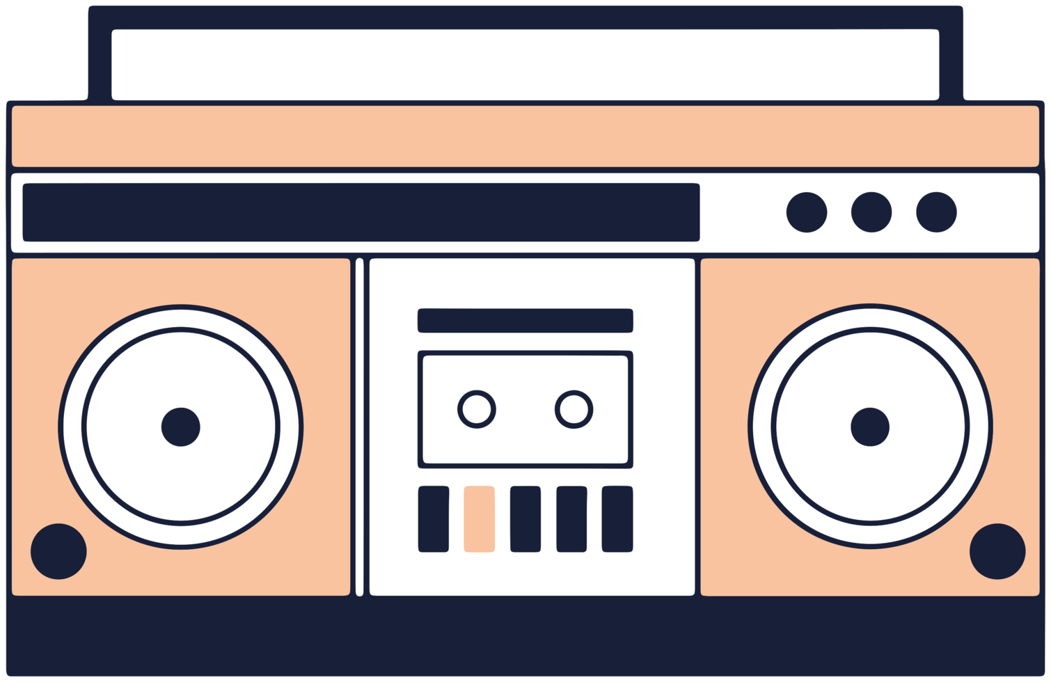 Music equipment radio cassette png