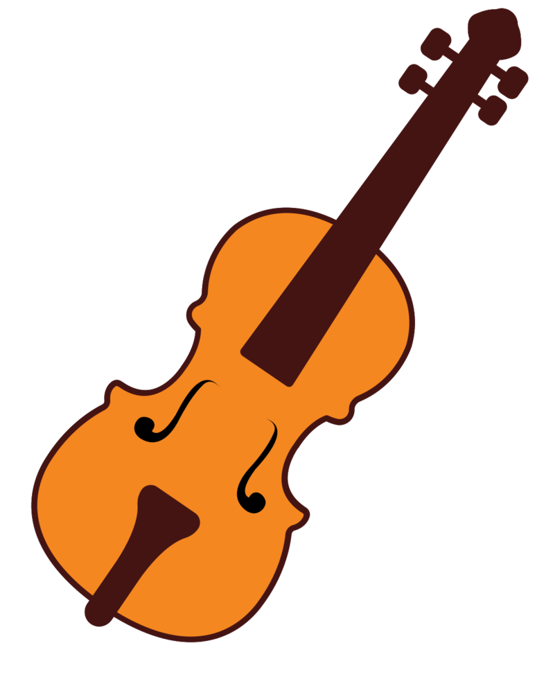 Stringed music instrument violin png