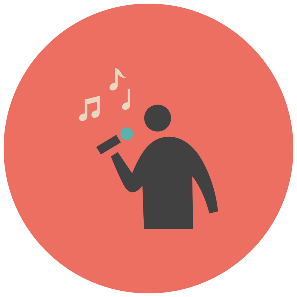 Music flat icon sing png