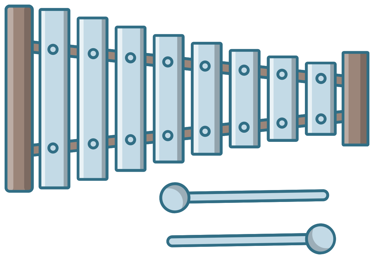 muziekinstrument lijn pictogram xylofoon png