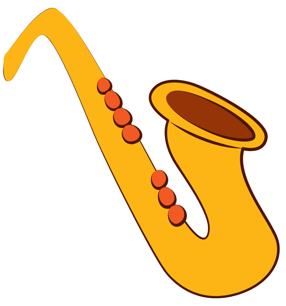 Music instrument saxophone png