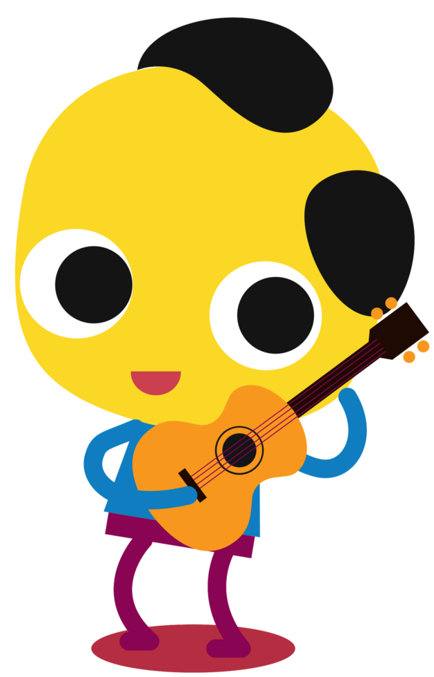 cartoon gitarist png