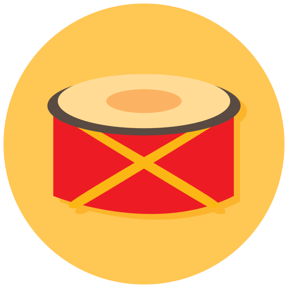 Music instrument icon drum png