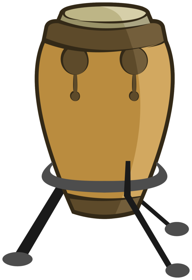 Percussion instrument conga with stand png