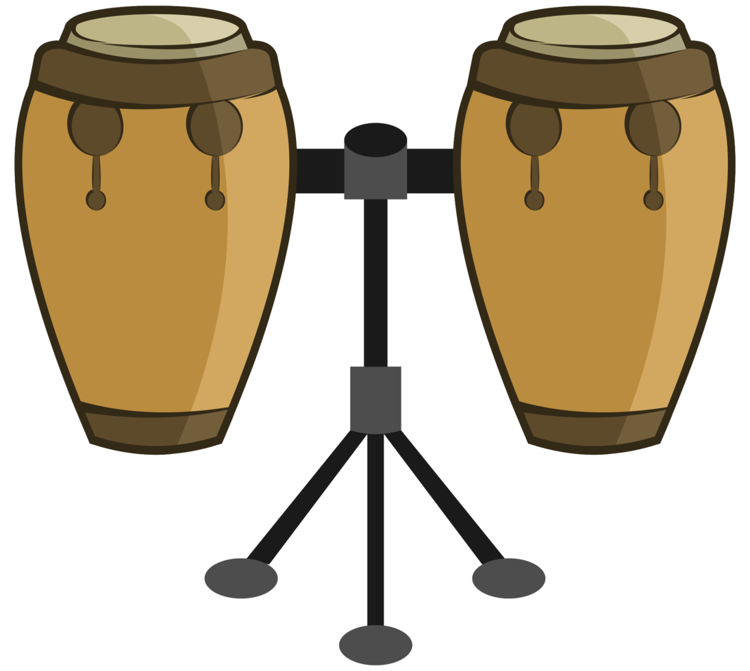 Percussion instrument conga with stand png